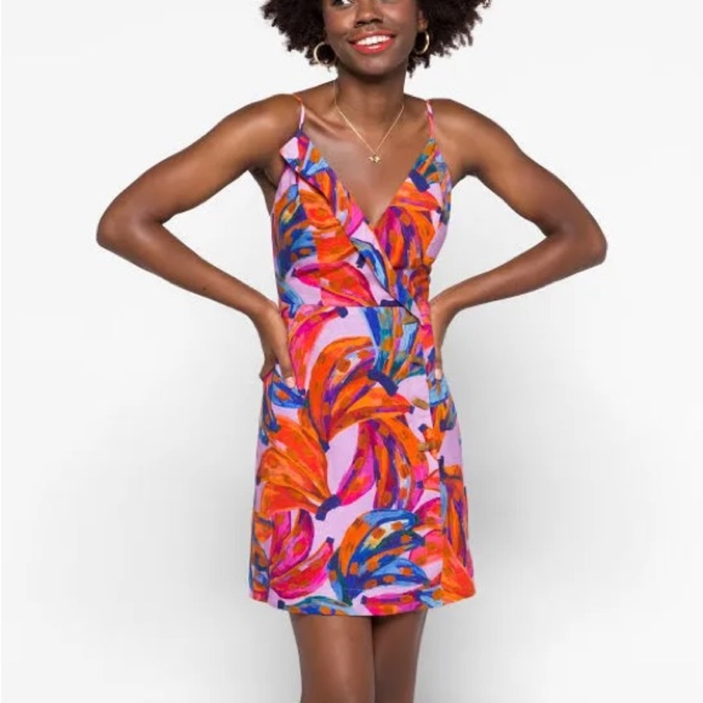 FARM Rio Coloured Bananas Mini Dress